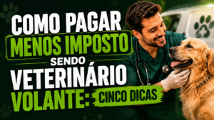 Veterinário volante organiza finanças em carro adaptado enquanto segura cachorro pequeno