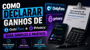Criadora de conteúdo adulta organizando finanças digitais no notebook com gráficos de impostos