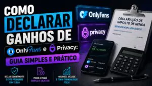 Criadora de conteúdo adulta organizando finanças digitais no notebook com gráficos de impostos